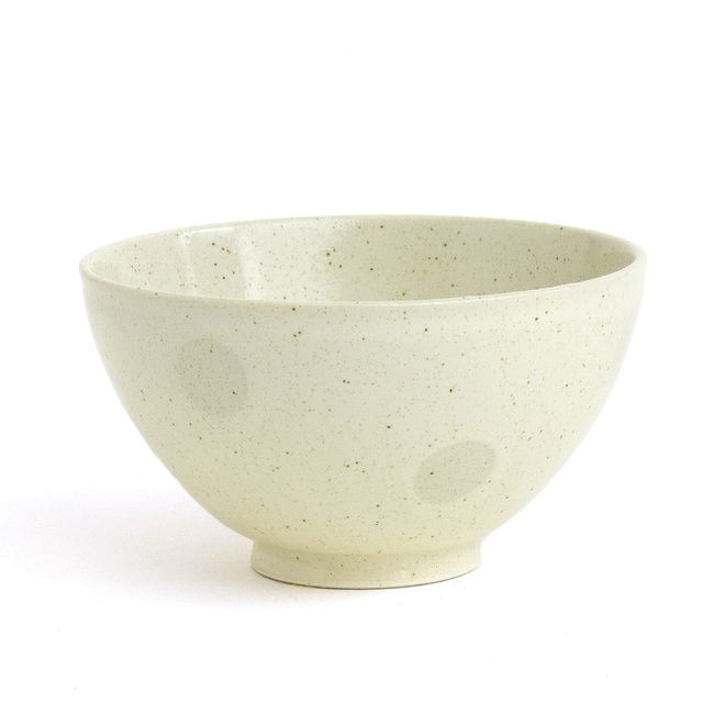 030555 Tatara Rice Bowl, Small Tableware, Polka Dot, Mino Ware White, Microwave and Dishwasher Safe, Savon, Made in Japan