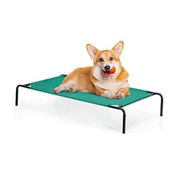 Raised Dog Bed Elevated Dog Cat Bed for Small Pets Indoor Outdoor Green