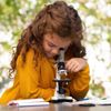 AmScope 52pc 120X-1200X Kids Starter Compound Microscope Portable Science Kit