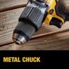 DEWALT 20V MAX Hammer Drill, 1/2", Cordless and Brushless, Compact With 2-Speed Setting, Bare Tool Only (DCD805B)