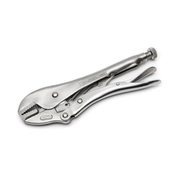 SATA ST71203ST 10-Inch Straight Jaw Locking Pliers, with a Chrome Molybdenum Alloy Steel Body and an Integrated Wire Cutter