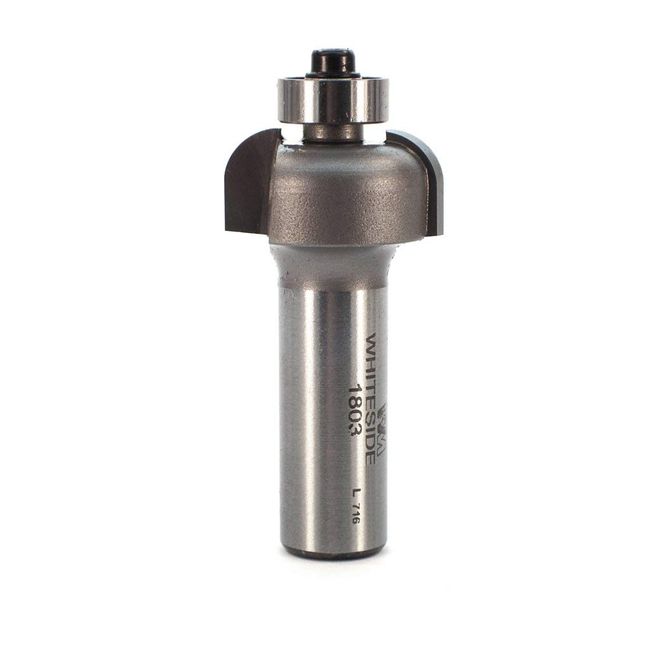 Whiteside Router Bits 1803 Cove Bit with 1/4-Inch Radius, 1-Inch Large Diameter 1/2-Inch Cutting Length