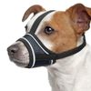 Dog Muzzle, Breathable Mesh, Adjustable Head Strap, Black and White