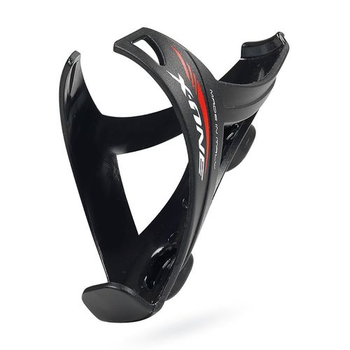RaceOne - X1 Water Bottle Cage for Bicycle Bottles Matt Black/Red