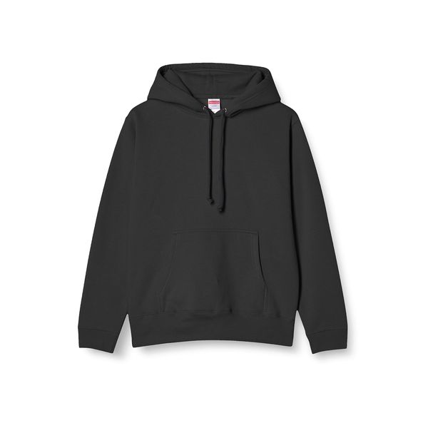 UnitedAthle 561801 Men's Tetron Cotton Hoodie, Pullover Sweatshirt, Fleece Lined, 10.0 oz - Pullover Hoodie blk