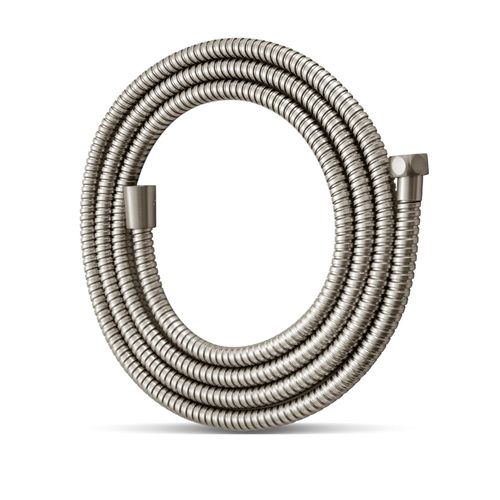 OFFO Shower Hose, 120 in Brushed Nickel Kink Free Stainless Steel Shower Hose Attachment Electroplating Handheld Head Flex Hoses Extension with Brass Insert & Nut for Pet Bathing Cleaning