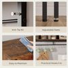 Coffee Bar with Storage, 5 Tier Microwave Stand with LED Lights, Kitchen Bakers 