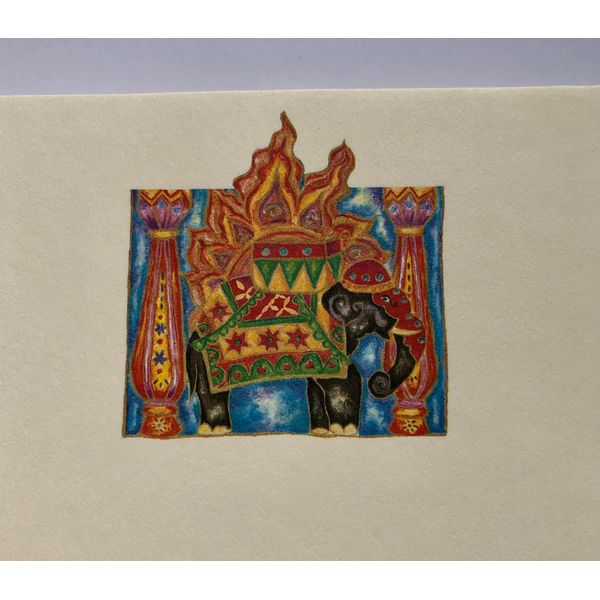 Writing Paper in Cream with a Circus Elephant Design. Pack includes 50 pages