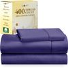 100% Cotton Sheets, Twin XL Sheets Set, 400 Thread Count Sateen Bedding for Dorm