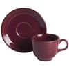 Homer Laughlin Fiesta Cinnabar Flat Cup & Saucer Set