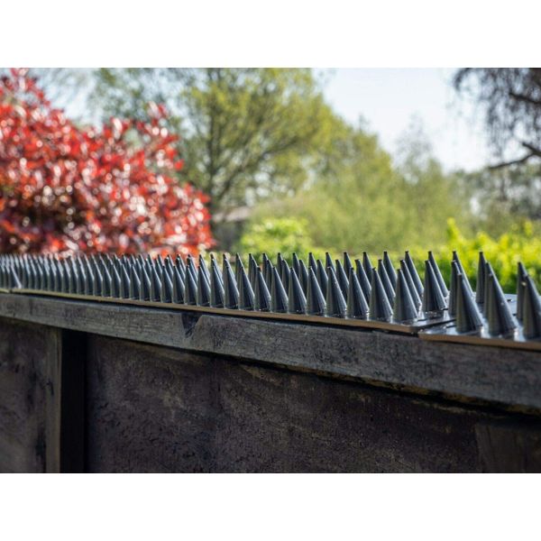 Fence Wall Spikes Prikkastrip® Garden Security Intruder Bird Cat Repellent Burglar Anti Climb - Colour (TERRACOTTA) (Pack of 20-10M to 30M)