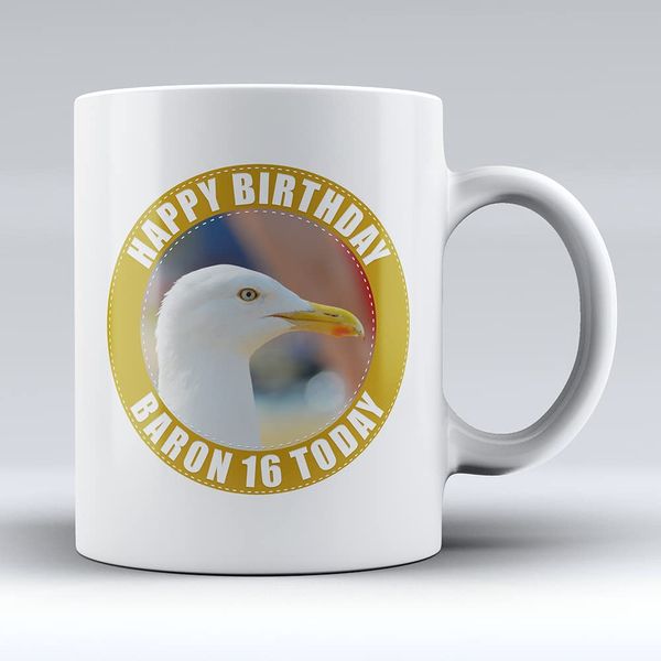 Dalton Designs UK Seagull Bird - Personalised 10oz Ceramic Mug