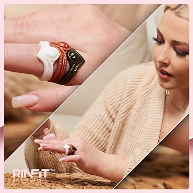 Rinfit Silicone Rings for Women - Silicone Wedding Bands Women