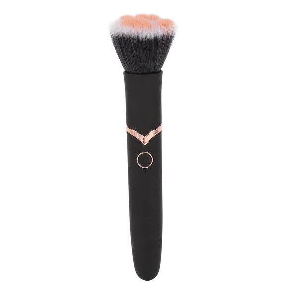 TMISHION Makeup Brush, Loose Powder Blush 10 Gears Electric Massage Vibrations Black Brush Cosmetic Makeup Reinigungsbürste für Gesicht und Augen Synthetikpinsel