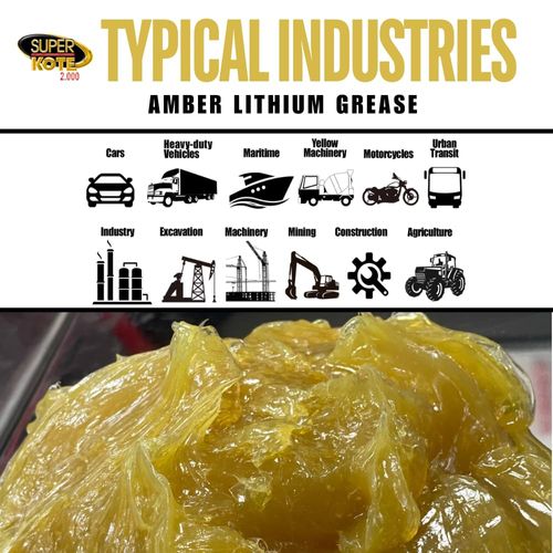 Lithium Grease Superkote 2000 / NLGI 2 / Multipurpose/Lithium/Lubricant/EP/High Temp/Industry/Construction/Automotive/Amber Grease / 360g