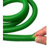 PE Green Corrugated Conduit Flexi Pipe Tube Split 15mm - 2m