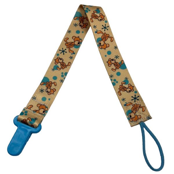 Adult Pacifier Clip -  Brown Puppies