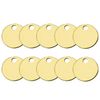 Lucky Line Solid Brass Round Tag - One Hole and 1 Inch Diameter, 10/PK (2601010)