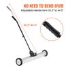 36" Magnetic Sweeper with Wheels 55Lbs Rolling Sweeper Lawn Yard Grass