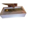 LANGIT Table Clock with Temperature and Humidity Display, Large Letters, Battery Operated, Bright Screen, Thermometer and Hygrometer, Multi-Functional Digital Clock, Quiet, Snooze Function, Compact