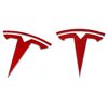 Custom Cut Graphics Vinyl Logo Wrap for Tesla Model Y, Standard Wrap, 2 pc-Set (Gloss Red)