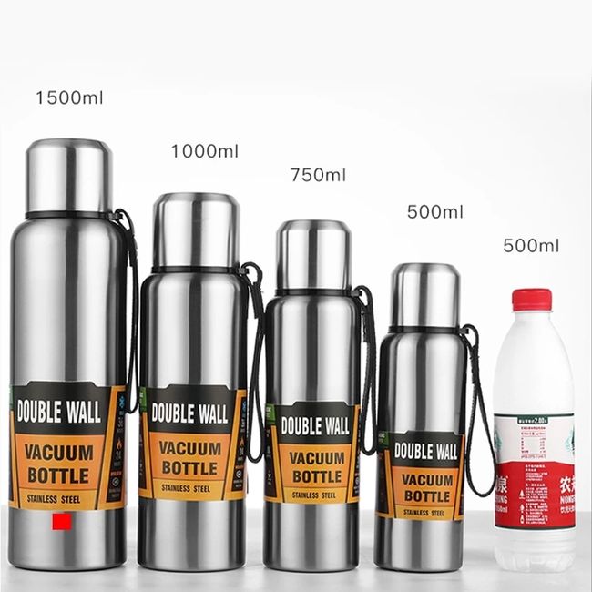 1000ml Thermal Vacuum Flask Water Bottle Insulated Double Wall