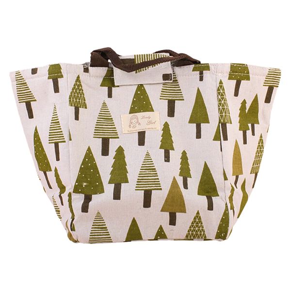 CHENMAIHAO Lightweight Foldable Lunch Bag Tree Shape Lunch Bag Tote Bag for Women Wide Open Insulated Cooler Bag for Men Girls Children Outdoor Picnic Work