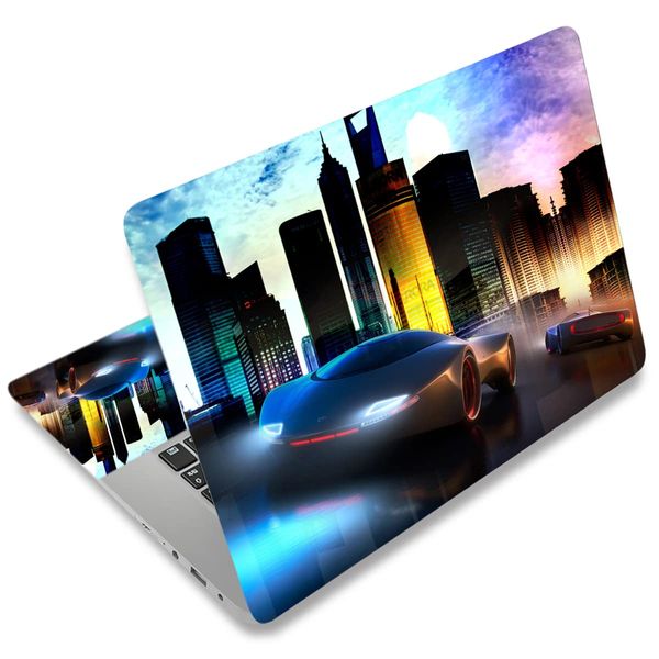 Mibbxea 15-15,6 Zoll Laptop Skin Sticker, Wiederverwendbare Vinyl Aufkleber Film Abdeckung für 13 13,3 14 15,4 Zoll Laptops & Netbooks, Dekorative, Kratzfest, Staubdicht, Wasserdicht (017 Stadtwagen)