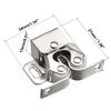 sourcing map Cabinet Door Double Roller Catch Ball Latch with Prong Hardware, Silver 2pcs