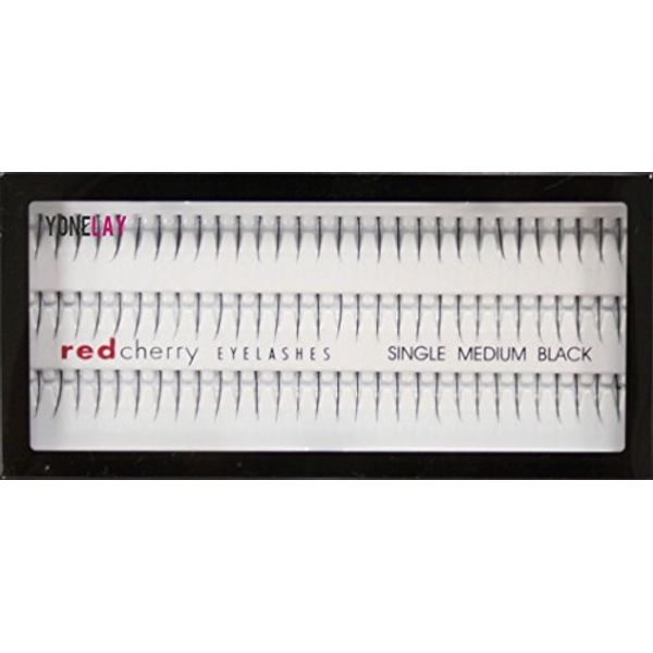 Red Cherry Single Medium Individual Lashes, Black by Red Cherry