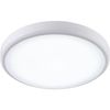 Flush Bathroom Wall OR Ceiling Function Light - 15W CCT LED Module - 300mm Diameter - Opal Polycarbonate & White ABS Plastic - Colour Changing Technology - IP44 Rated