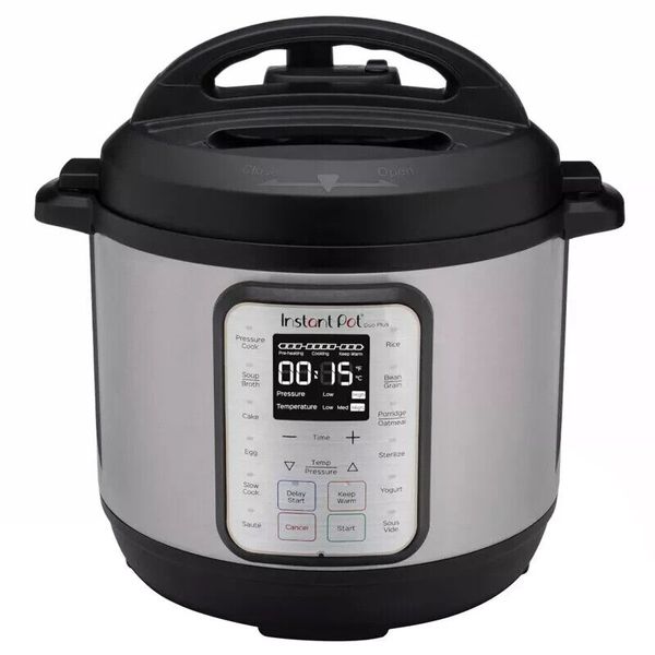 Instant Pot Duo Plus Stainless Steel Pressure Cooker 13.4 in. 6 qt Black/Silver