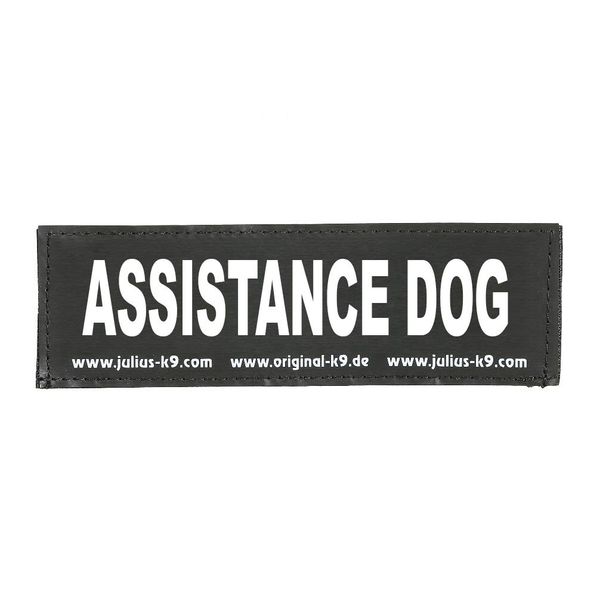 Interchangeable Patches, 1 pair, ASSISTANCE DOG, Size: Large, Black