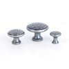 Handmade Beaten Knob 1 1/4" - Pewter Patina