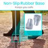 Vive Walking Stick Rubber Ends (2 Pack) - 19mm Replacement Ferrules for Walking Cane - Non-Slip Tip (Grey)