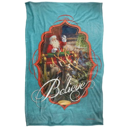 Polar Express Believe Santa Silky Touch Super Soft Throw Blanket 36" x 58"