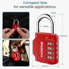 Sparkiva Combination Padlock with Code, 4 Digit Heavy Duty Lock Weatherproof & Rust-Resistant 2 Pack Gym Locker Padlocks for School & Garage – Secure & Durable Code Padlock,Black & Red