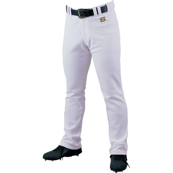 ZETT BU1282STP Baseball Uniform, Mecha Pan, Straight Pants, White (1100)