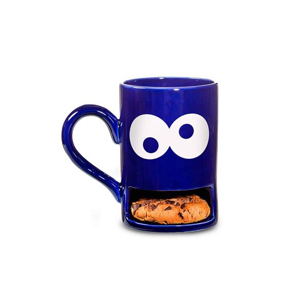 Donkey 210322 Mug Monster, Mug with cookie slot, blue