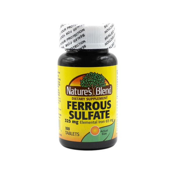 Nature's Blend Iron Ferrous Sulfate 325mg BPK, Assorted, tablets, 100 Count