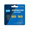 KMC 10 Speed Missinglink Joining Link, Ti-N Gold, 2 Pairs