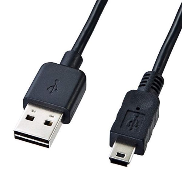 sanwasapurai Double-Sided 挿seru Mini USB Cable (Mini B) , blk
