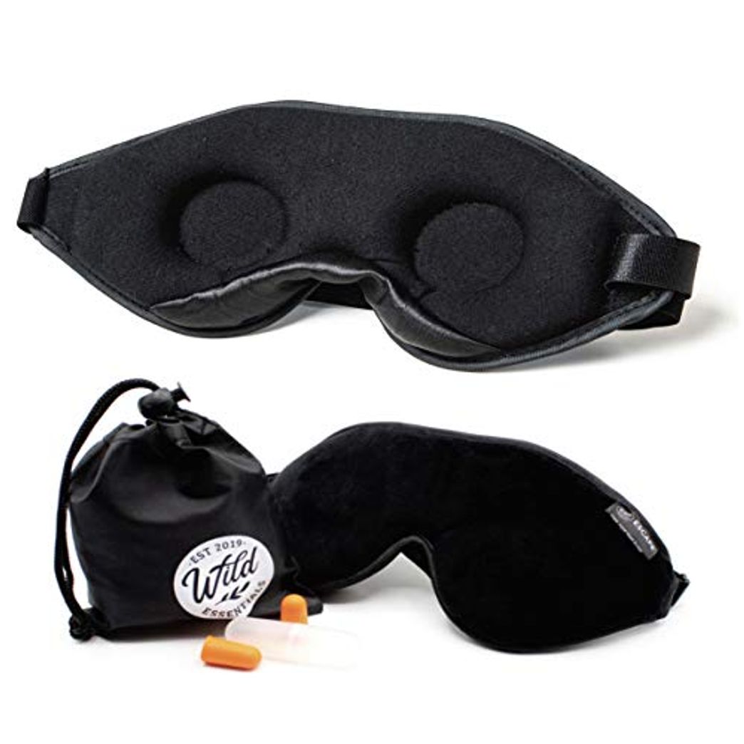 Achteruit dialect Seraph Dream Essentials® Escape Luxury Plush 3D Sleep Mask Kit with Molded Eye  Cavities, Nose Bridge for Light Block, Soft Memory Foam Cushion, Earplugs  and Carry Pouch, Gift Set, Travel (Black) - EveryMarket