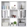9 Cube Storage Organizer Wooden Bookcase Bookshelf W/Removable Back Panels White