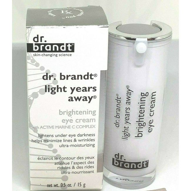 DR. BRANDT LIGHT YEARS AWAY BRIGHTENING EYE CREAM 0.5oz ACTIVE MARINE C COMPLEX