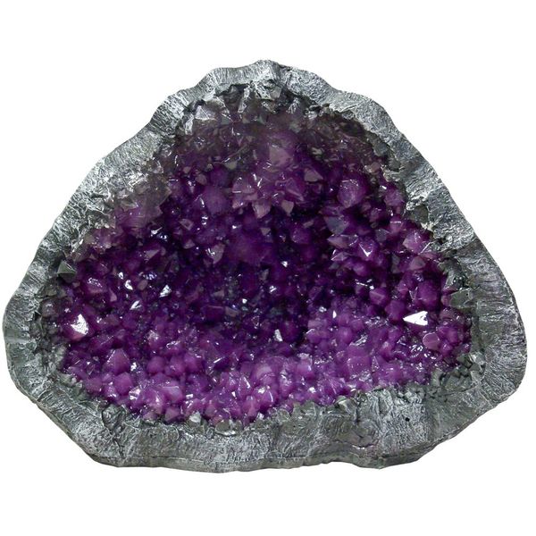 Blue Ribbon EE-1136 Skull Geode Stone Exotic Environments Aquarium Ornament, Purple, 6.5 inch (EE-1130)