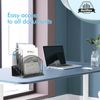 Inclined Desk File Organizer, 5-Section Vertical File Folder Holder Stand Met...