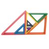 TickiT - 73418 Wooden Rainbow Architect Triangles - Nesting Puzzle - Stacking Blocks for Ages 1+