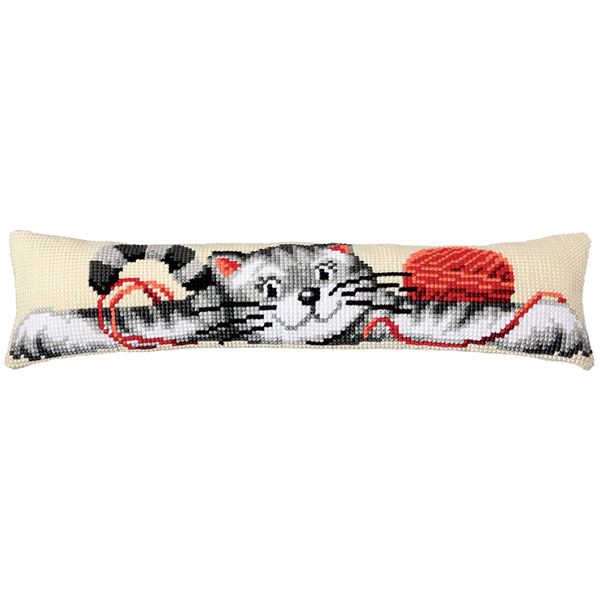 Vervaco Draught Excluder Playful Cat Cross Stitch Kit, Multi-Colour