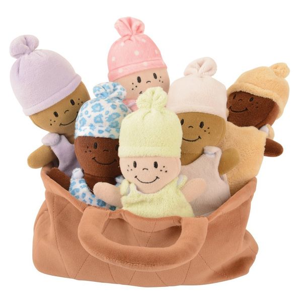 Basket of Babies Creative Minds Plush Dolls, Soft Baby Dolls Set, 6 Piece Set For All Ages